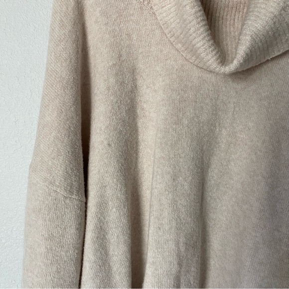 CHELSEA28 Cowl Neck Sweater In Beige Oatmeal Light Heather - Picture 5 of 8